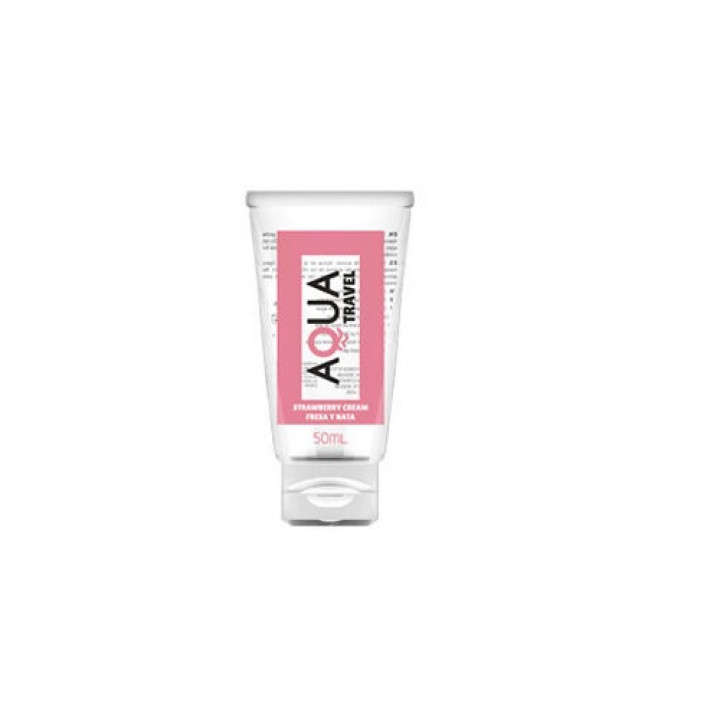 Lubrificante Aqua Travel Morango e Nata 50 ml