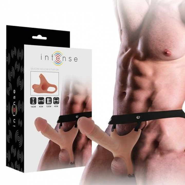 Intense - Strap On Oco em Silicone 16 x 4 cm