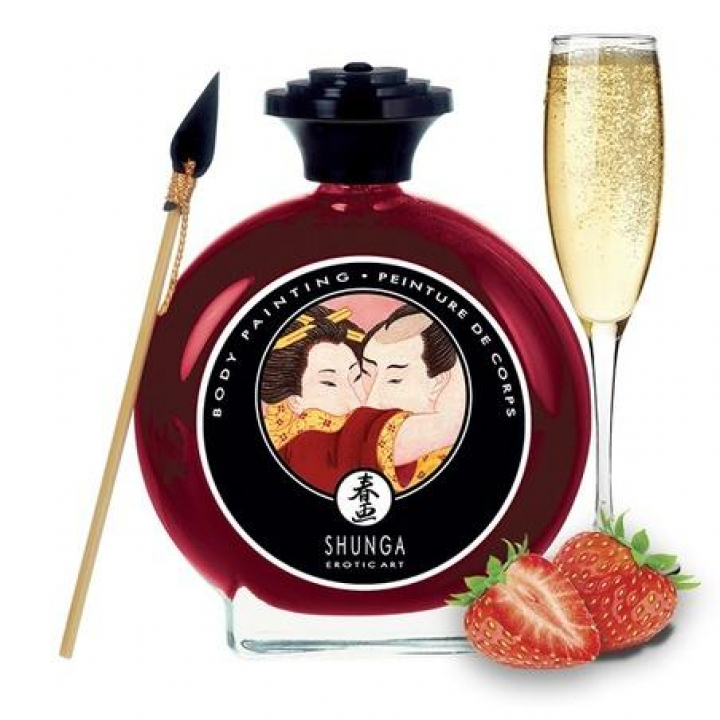 Tinta Corporal Shunga Erotic Art - Sparkling Strawberry Wine 100 ml