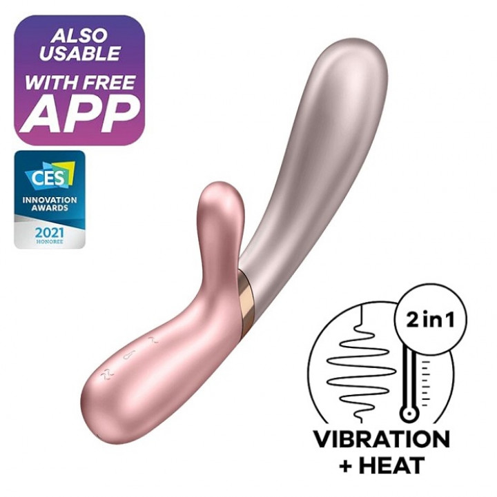 Vibrador Satisfyer Hot Lover com Aquecimento + App - Rosa e Bege
