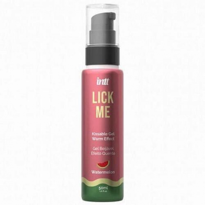 Gel Beijável Com Efeito Quente Intt Lick Me - Melancia 50 ml
