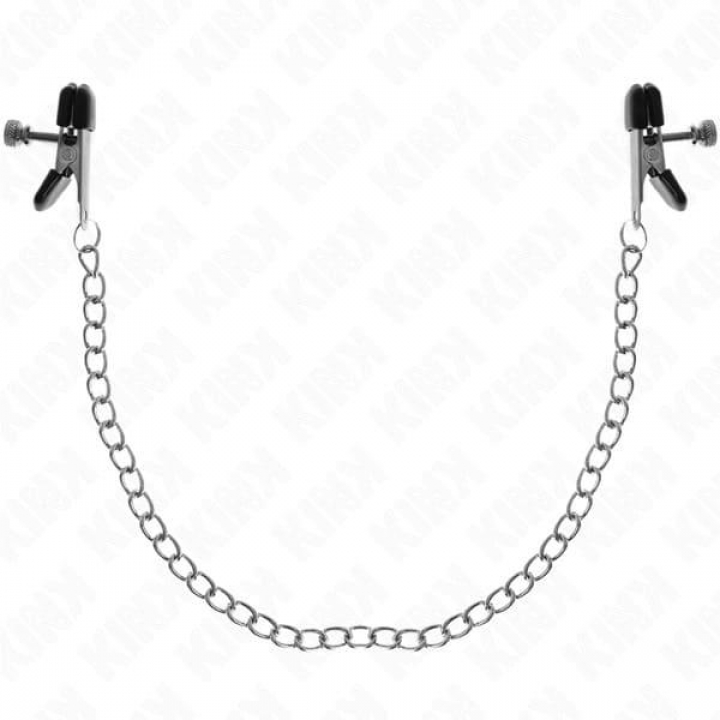 Pinças Mamilos Kink - Com Corrente Plana 34 cm
