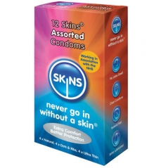 Preservativos Skins Assorted 12 uni.