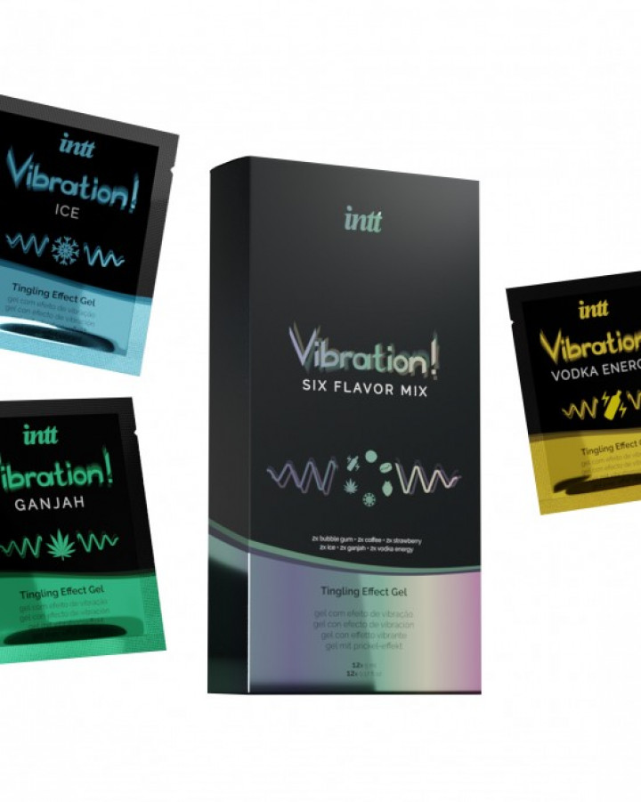 Vibrador Liquido Intt Vibration! Mix 6 Sabores 12 x 5ml