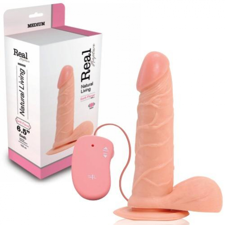 Vibrador Realístico Real Rapture Earth Flavour 16,5 cm Branco