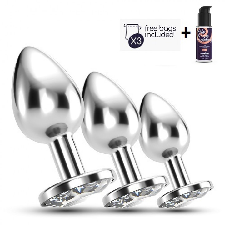 Plugs Anais Crushious Bijou Anal Wet Train Trio - Transparente