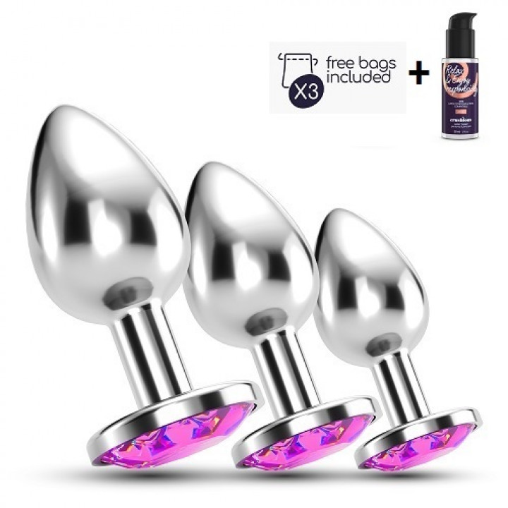 Plugs Anais Crushious Bijou Anal Wet Train Trio - Rosa